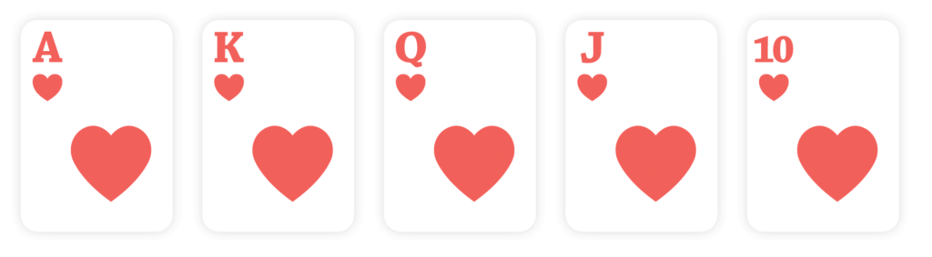 прямой флеш, рейтинг покерных рук